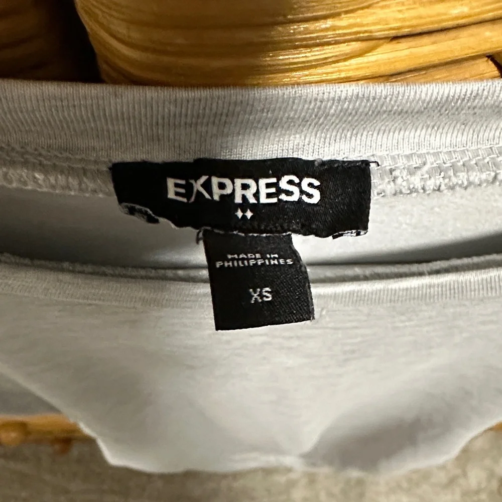 Express Gray Ruched Dress - Picture 3 of 3